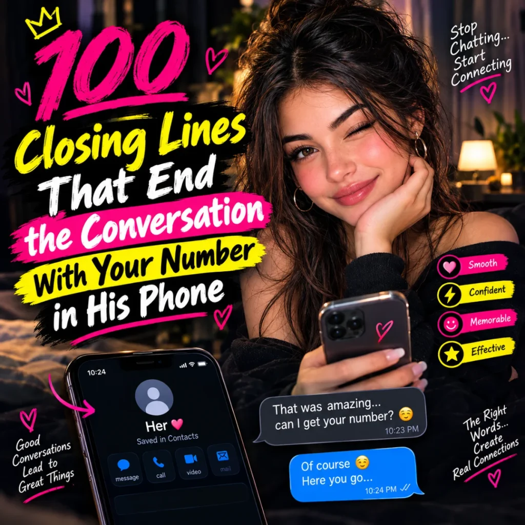 Closing Lines That End the Conversation — With Your Number in His Phone