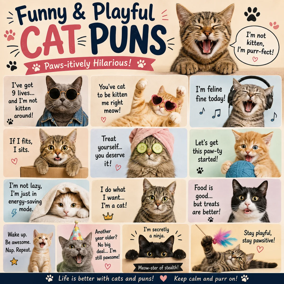 Funny & Playful Cat Puns