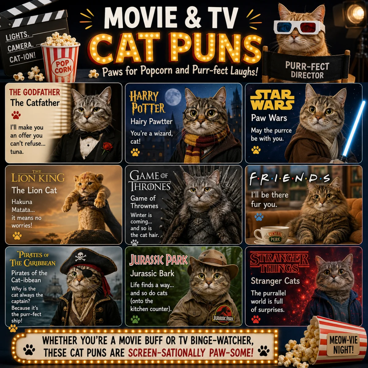 Movie & TV Cat Puns