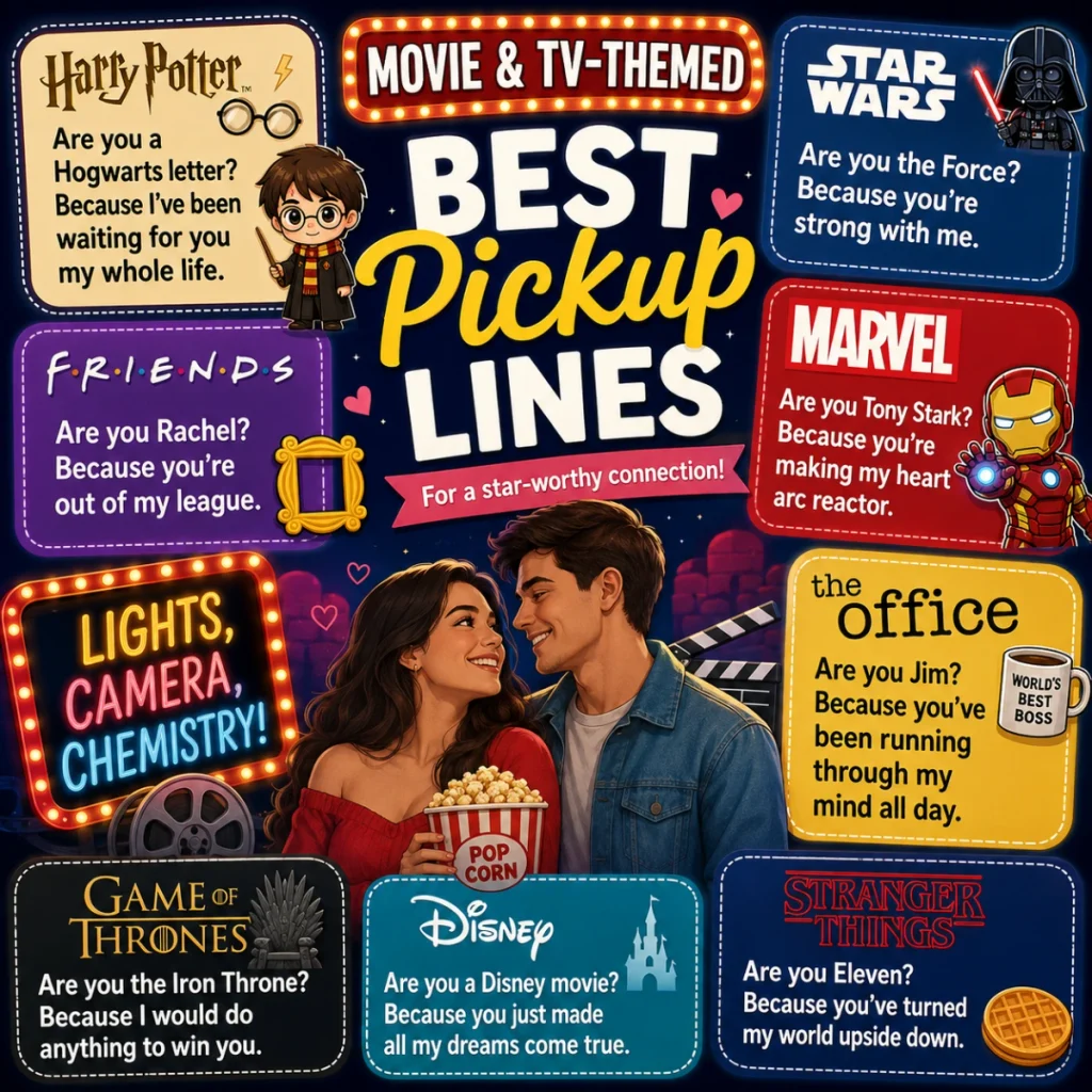 Movie & TV-Themed Best Pickup Lines