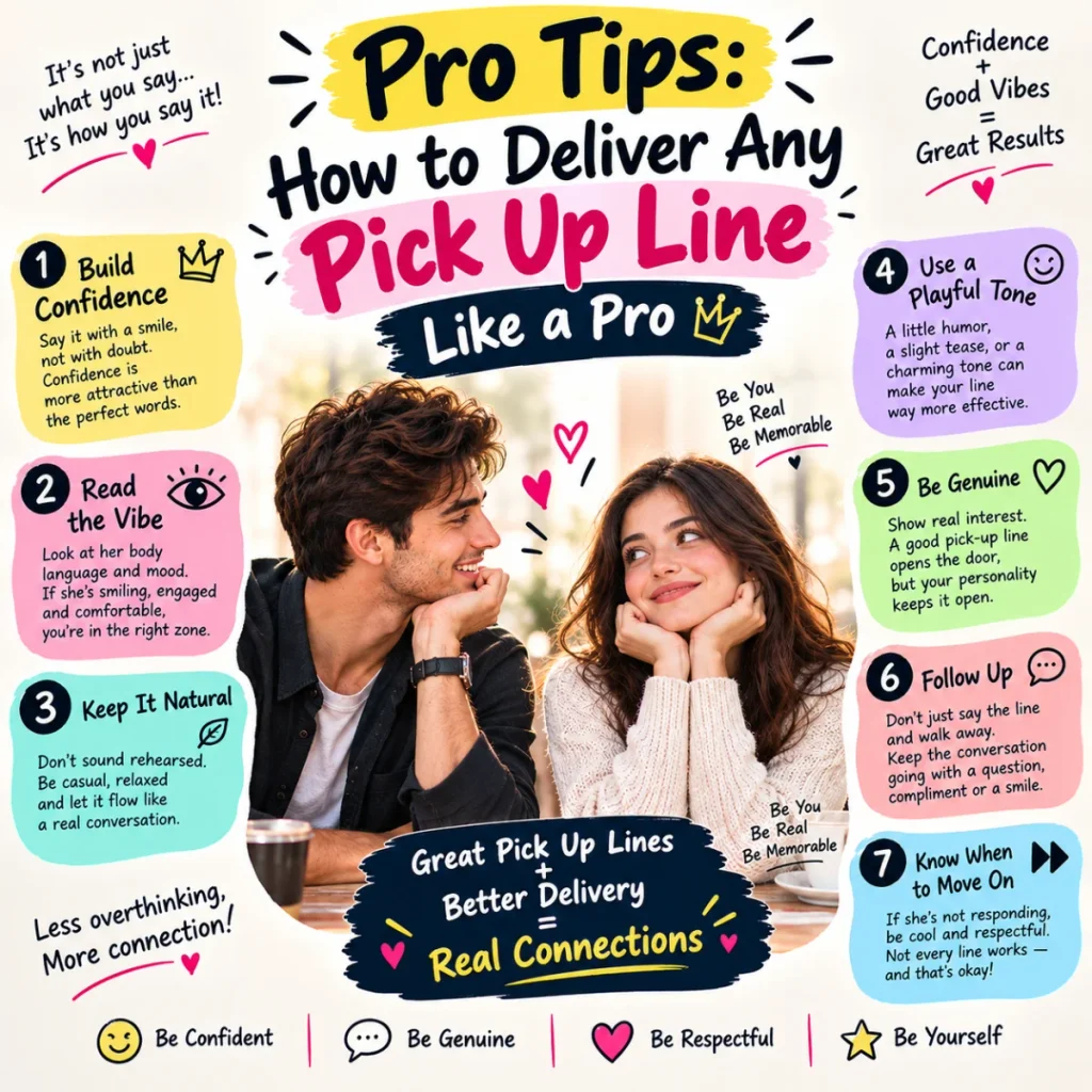 Pro Tips How to Deliver Any Pick Up Line