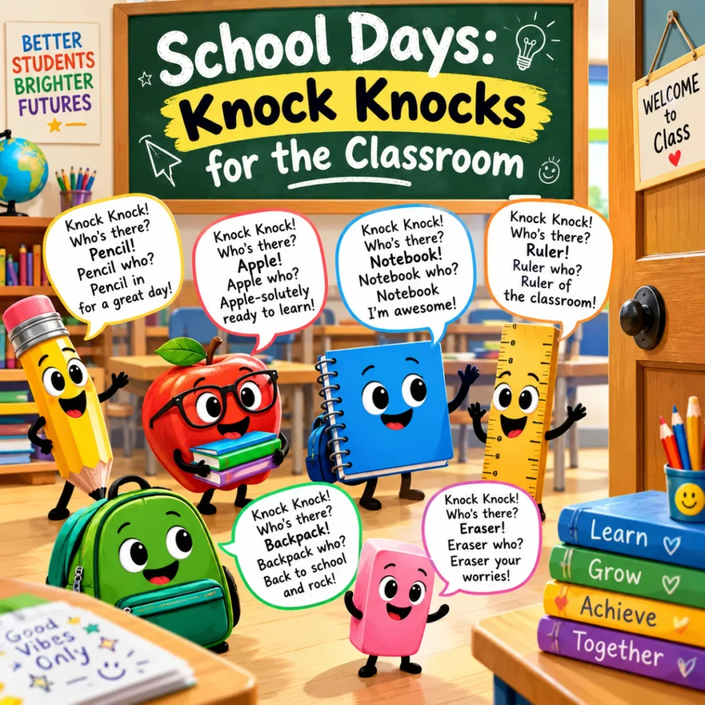 School Days Knock Knocks for the Classroom