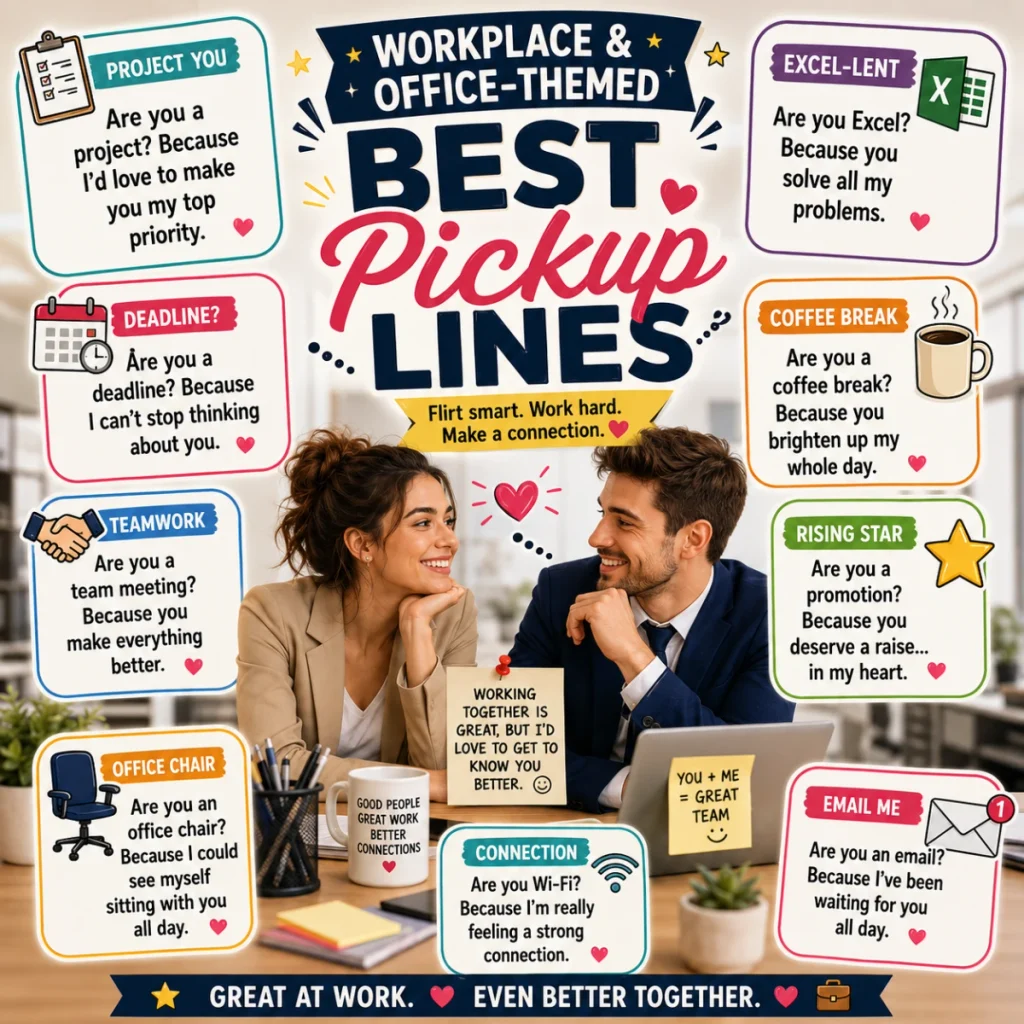 Workplace & Office-Themed Best Pickup Lines