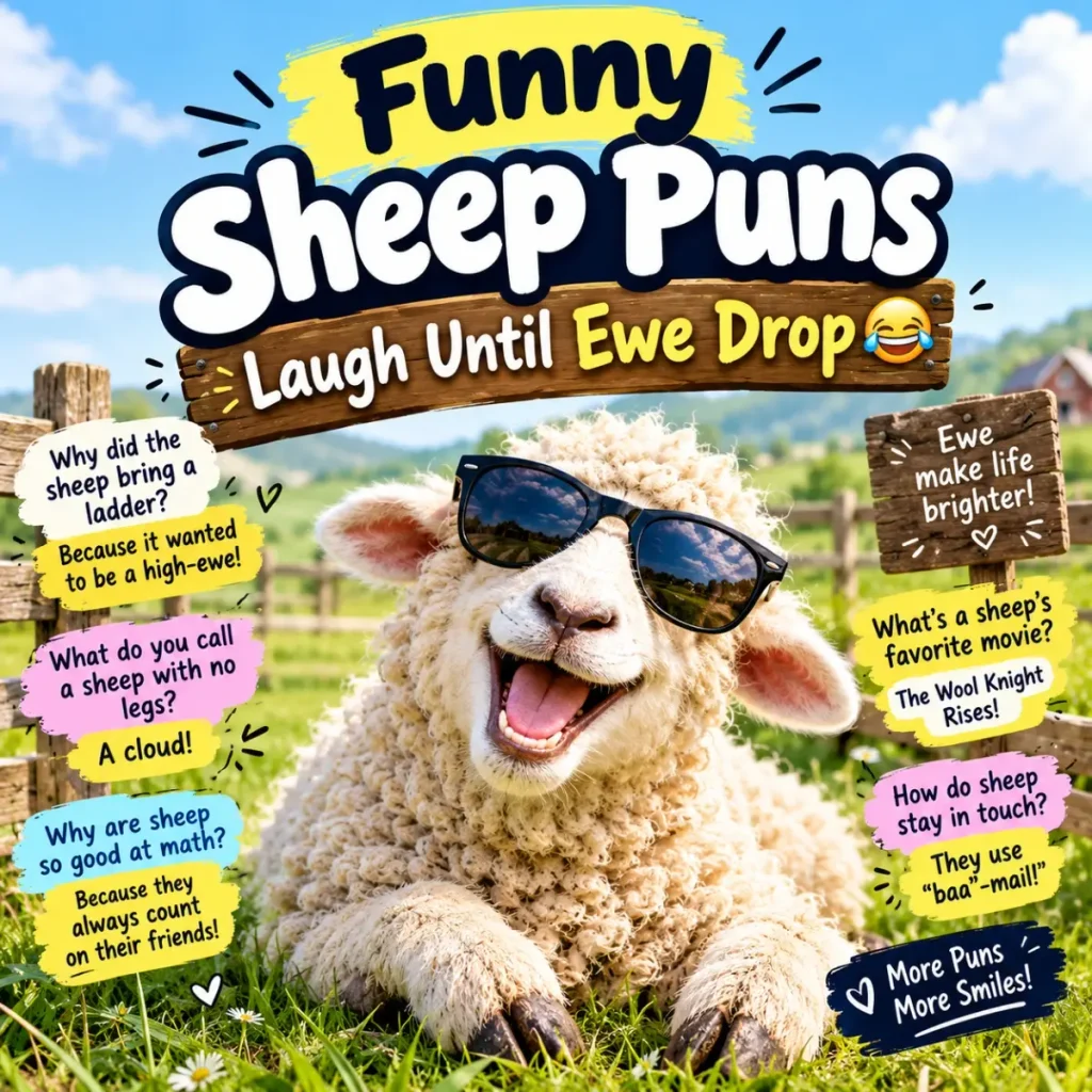 Funny Sheep Puns Laugh Until Ewe Drop 