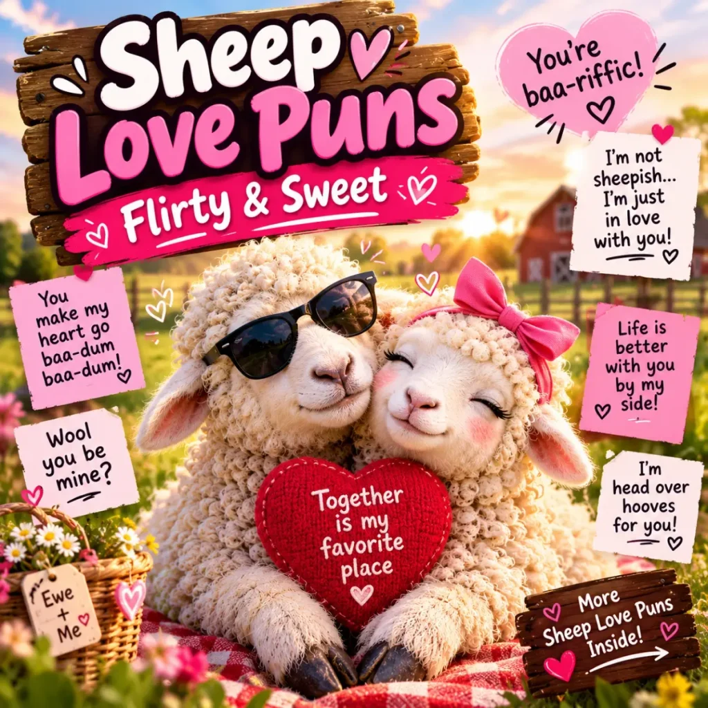 Sheep Love Puns Flirty & Sweet 