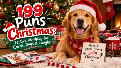 199 Puns Christmas Festive Wordplay for Cards, Dogs & Laughs