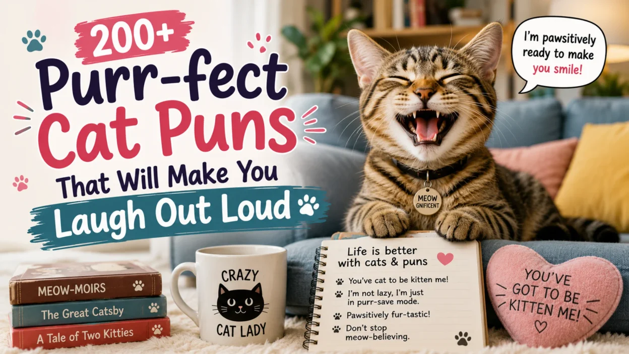 200+ Purr-fect Cat Puns That Will Make You Laugh Out Loud