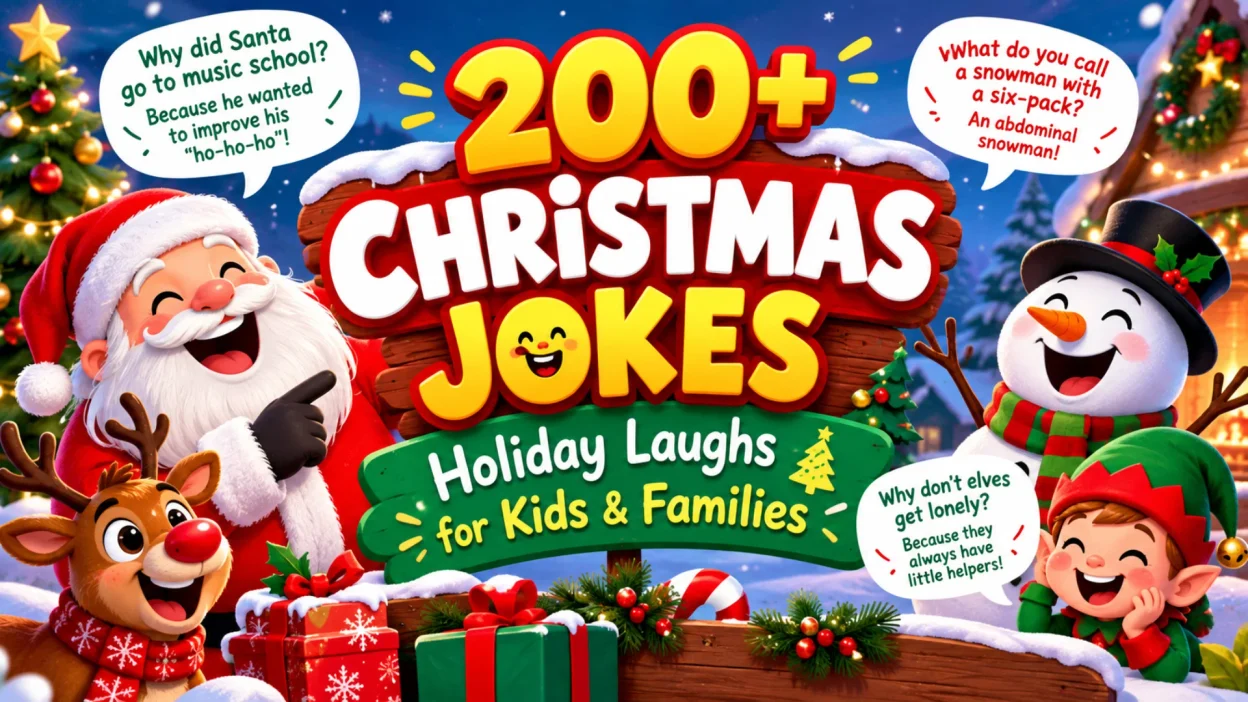 200+ christmas jokes Holiday Laughs for Kids & Families