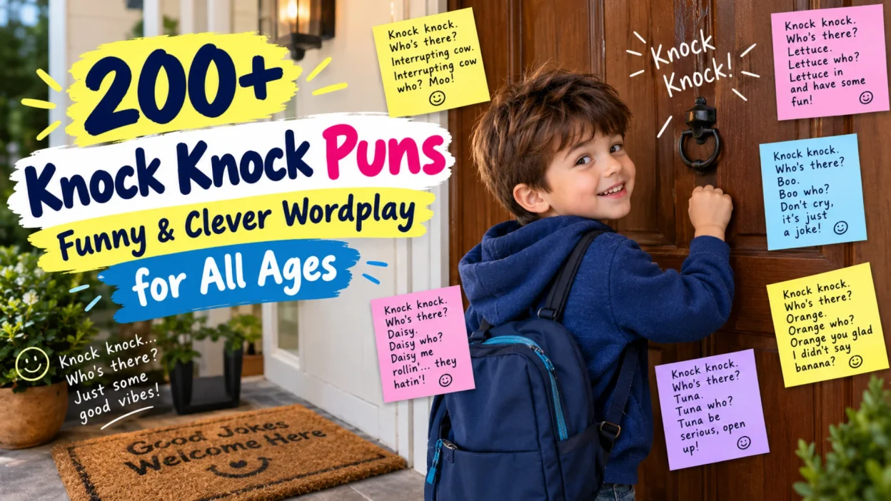 200+Knock Knock Puns Funny & Clever Wordplay for All Ages