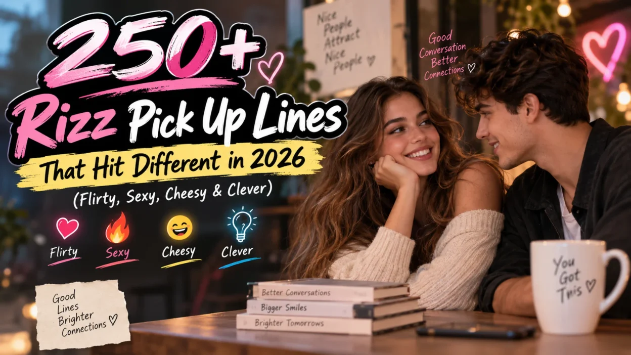 250+ Rizz Pick Up Lines That Hit Different in 2026 (Flirty, Sexy, Cheesy & Clever)