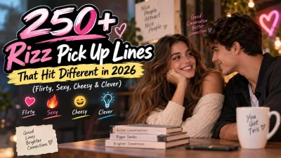 250+ Rizz Pick Up Lines That Hit Different in 2026 (Flirty, Sexy, Cheesy & Clever)